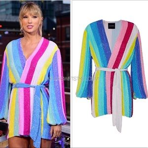 Retrofete Gabrielle Robe in Unicorn Stripes